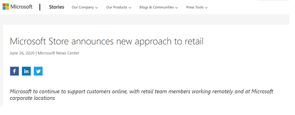 微軟宣布將永久關閉所有零售店：僅保留個別作為體驗中心(圖1)